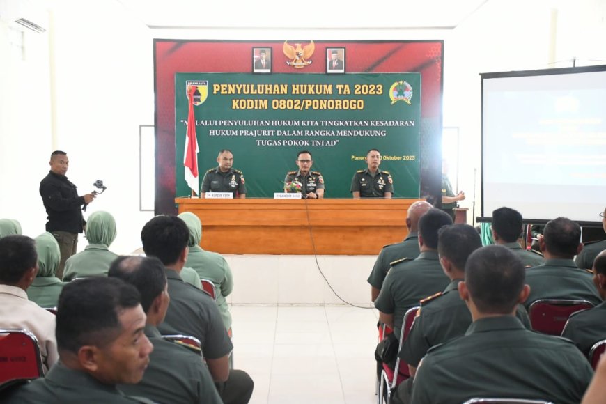 Tingkatkan Kesadaran Hukum, Kodim 0802/Ponorogo Gelar Penyuluhan Hukum