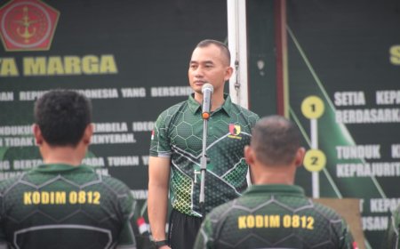 Dandim Lamongan Tingkatkan Semangat Berolahraga Melalui Program "Selasa Bergelora"