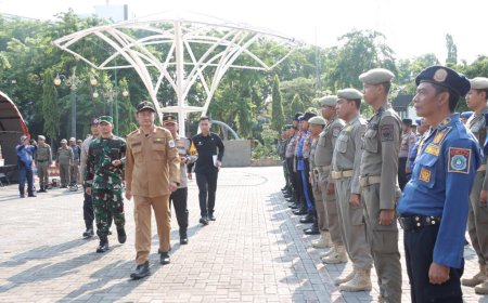 Dandim 0812 Lamongan Mengikuti Apel Kesiapsiagaan Antisipasi Bencana Hidrometeorologi