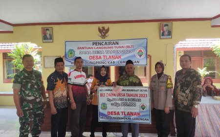 Babinsa dan Bhabinkamtibmas Kawal Penyaluran BLT-DD di Lamongan 