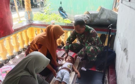 Cegah Stunting, Babinsa di Situbondo Lakukan Pendampingan Posyandu Balita