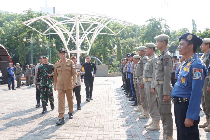 Dandim 0812 Lamongan Mengikuti Apel Kesiapsiagaan Antisipasi Bencana Hidrometeorologi