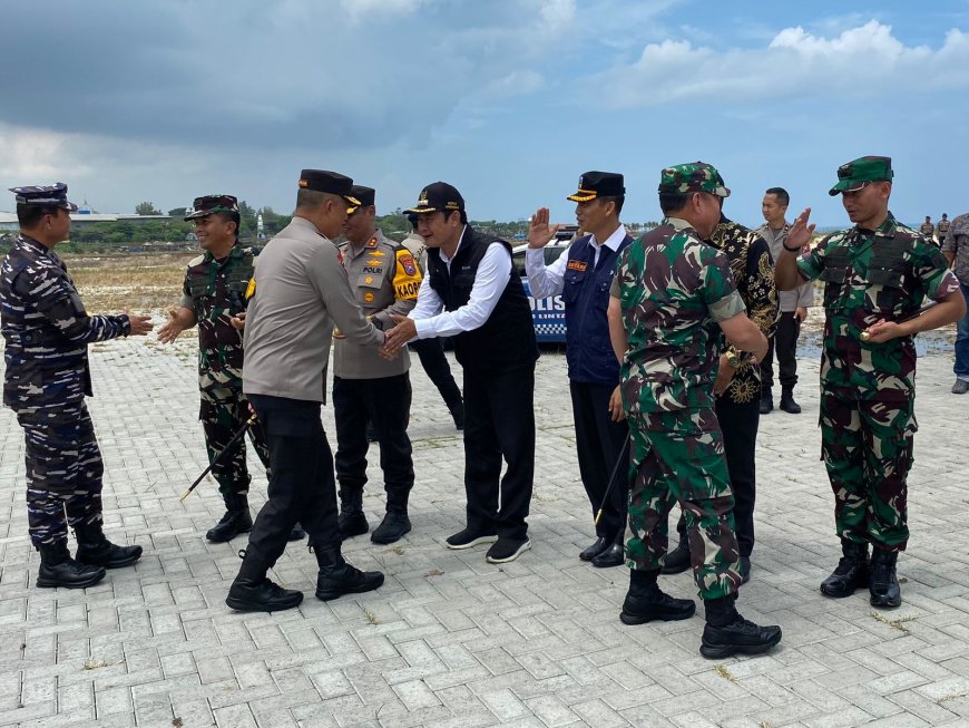 Dandim Lamongan Dampingi Danrem 082/CPYJ Sambut Kedatangan Forkopimda Jatim