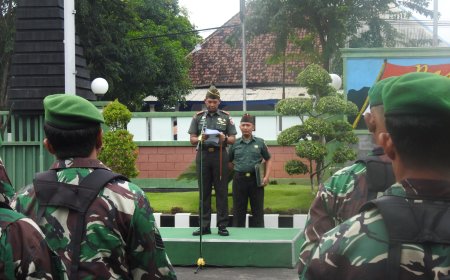 Pimpin Upacara Bendera 17-an, Dandim 0819/Pasuruan Bacakan Amanat Panglima TNI