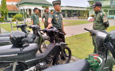 Pastikan Kondisi Prima, Dandim 0812 Lamongan Periksa Kendaraan Dinas Babinsa 