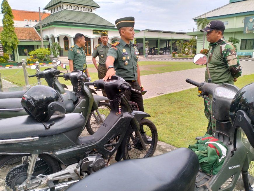 Pastikan Kondisi Prima, Dandim 0812 Lamongan Periksa Kendaraan Dinas Babinsa 