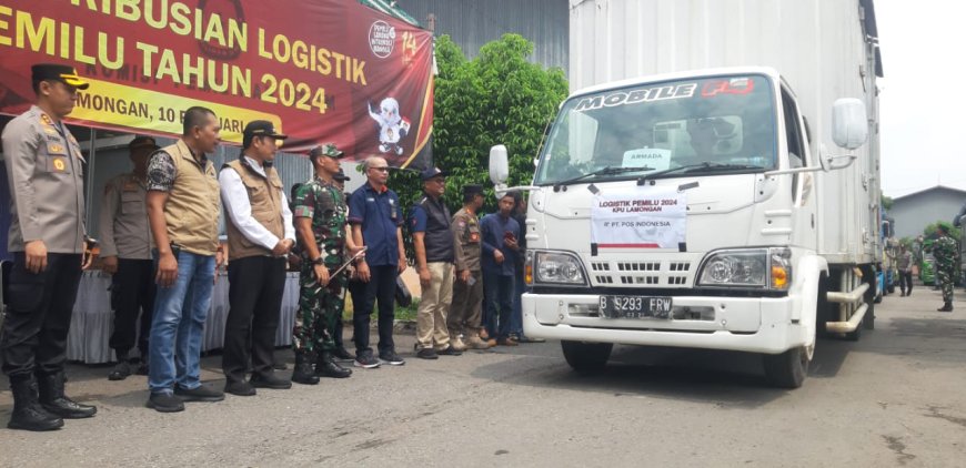 Dandim Lamongan dan Forkopimda Berangkatkan 33 Armada Truck Pengangkut Logistik ke PPK