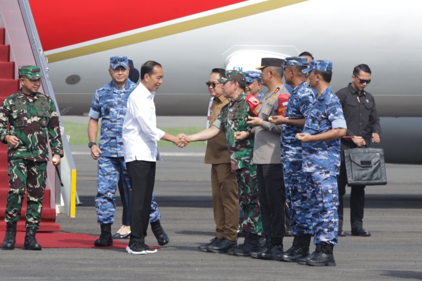 Pangdam V Brawijaya Bersama Forkopimda Jatim Dampingi Presiden Jokowi Resmikan Jalan di Madiun