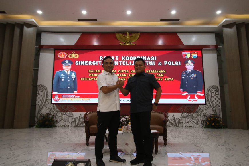 Intelijen Kodam V Brawijaya dan Polda Jatim Gelar Rakor Kesiapan Pilkada Serentak 2024 