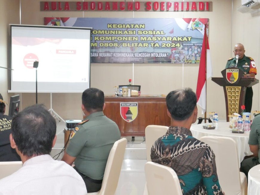 Kodim 0808/Blitar Galang Persatuan Melalui Komsos