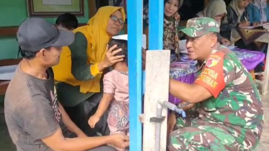 Cerita Serda Fanda, Si Penjaga Kesehatan Anak di Desa Dawuhan