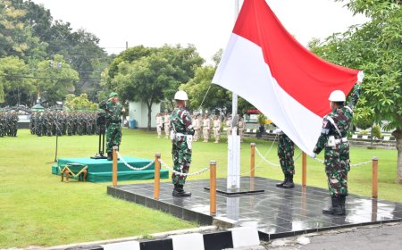 Dandim Ponorogo Bacakan Amanat Pangdam saat Upacara 17-an